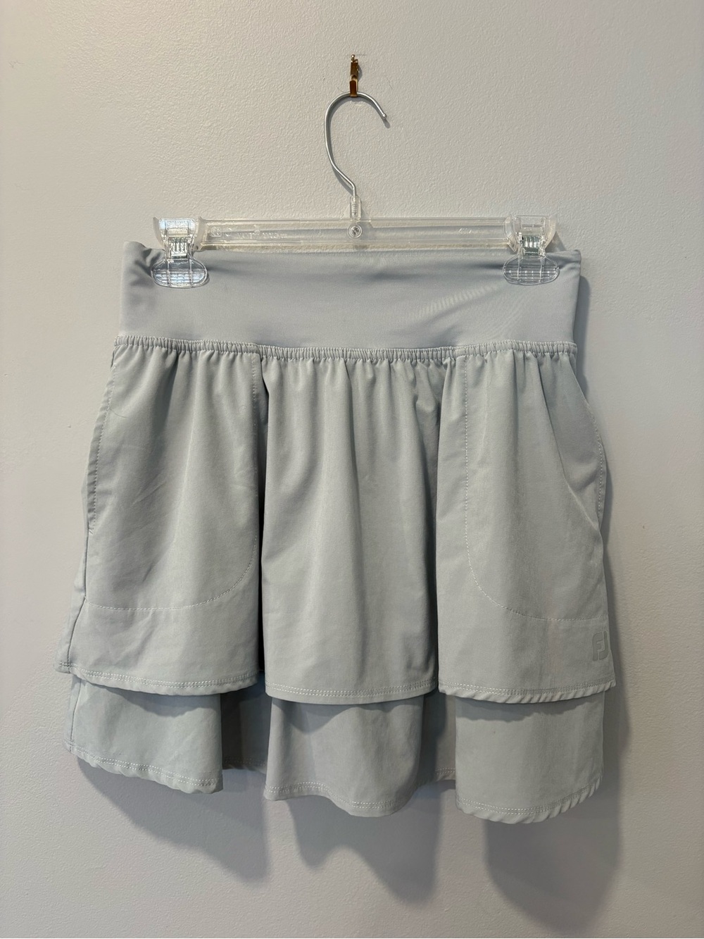 FootJoy Light Gray Tiered Golf Skort